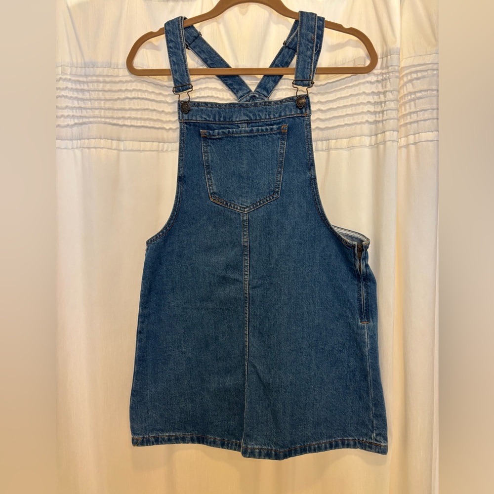 Denim overall dress
